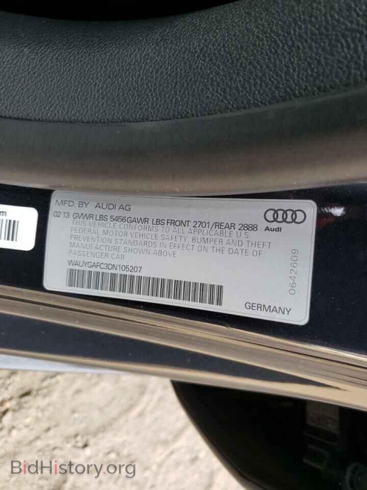 2013 AUDI A7 - VIN: WAUYGAFC3DN105207 - Фото 10
