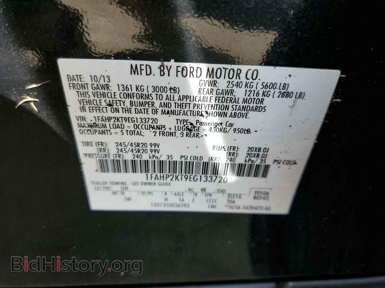 2014 FORD TAURUS - VIN: 1FAHP2KT9EG133720 - Фото 12