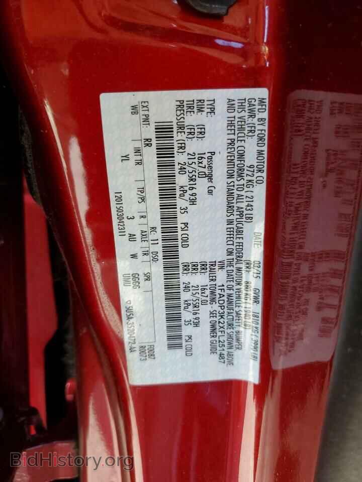 2015 FORD FOCUS - VIN: 1FADP3K2XFL251487 - Фото 12