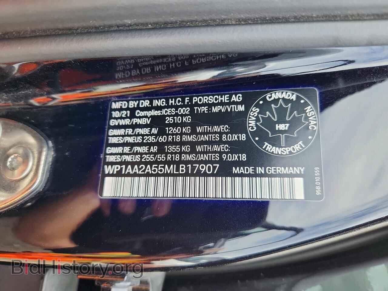 2021 PORSCHE MACAN - VIN: WP1AA2A55MLB17907 - Photo 13