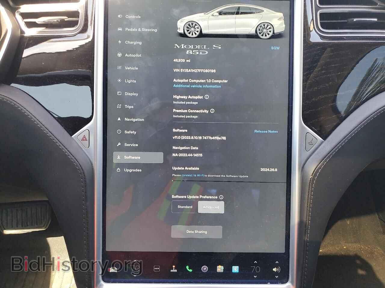 2015 TESLA MODEL S - VIN: 5YJSA1H27FF080196 - Photo 9