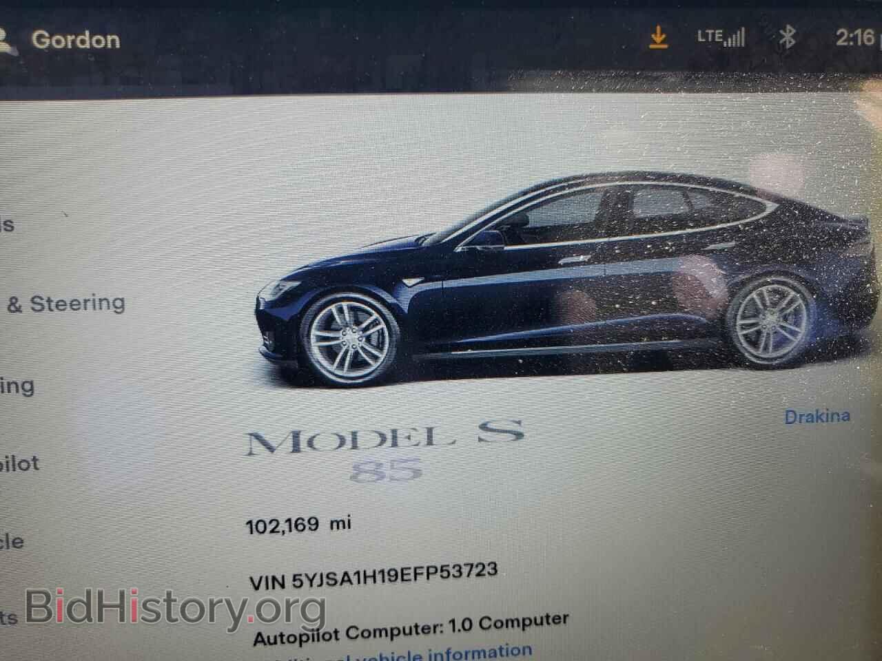 2014 TESLA MODEL S - VIN: 5YJSA1H19EFP53723 - Фото 9