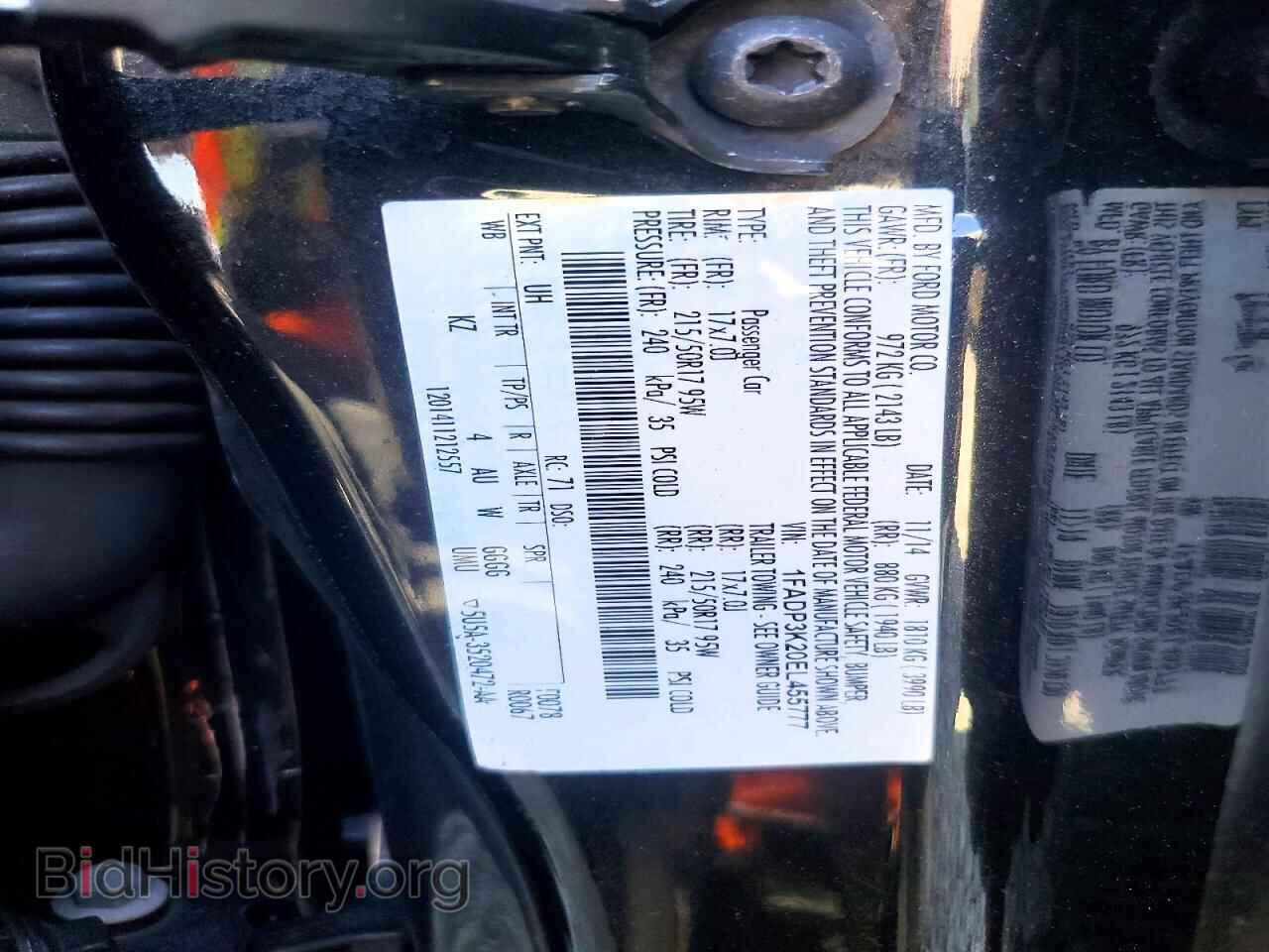 2014 FORD FOCUS - VIN: 1FADP3K20EL455777 - Фото 12