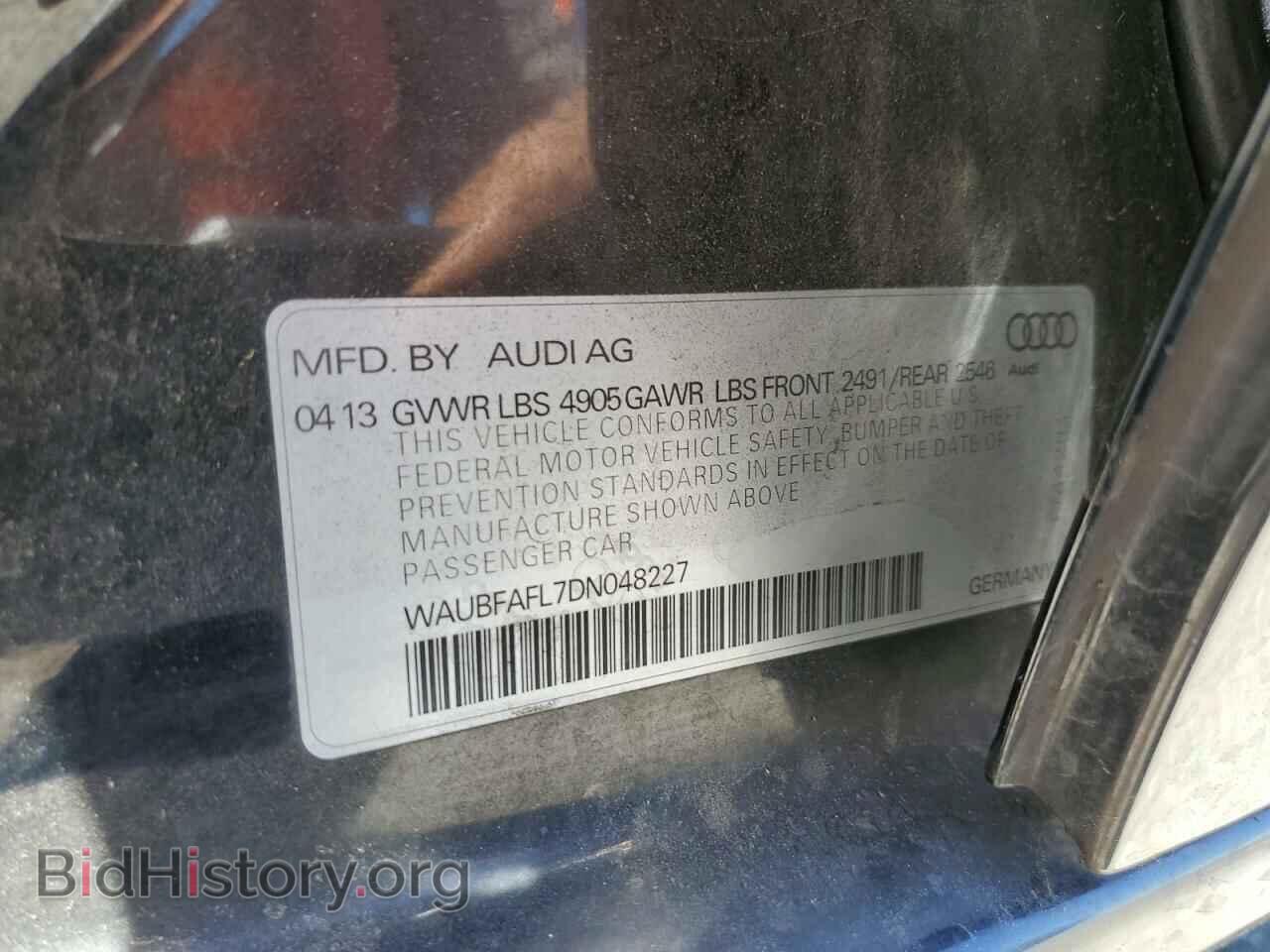 2013 AUDI A4 - VIN: WAUBFAFL7DN048227 - Фото 12