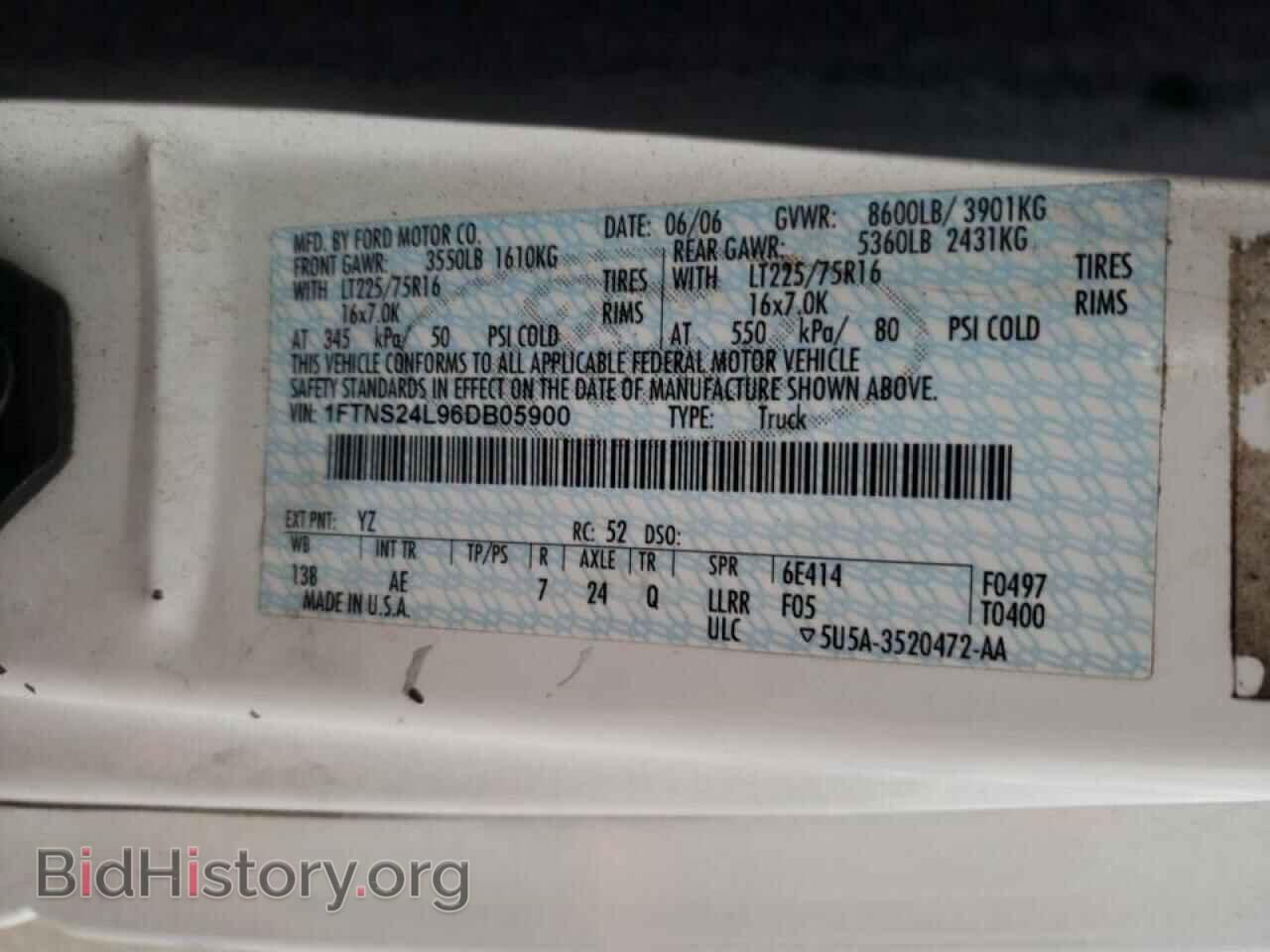 2006 FORD ECONOLINE - VIN: 1FTNS24L96DB05900 - Photo 10
