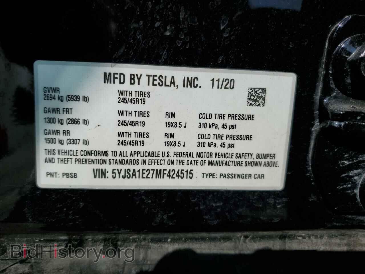 2021 TESLA MODEL S - VIN: 5YJSA1E27MF424515 - Photo 13
