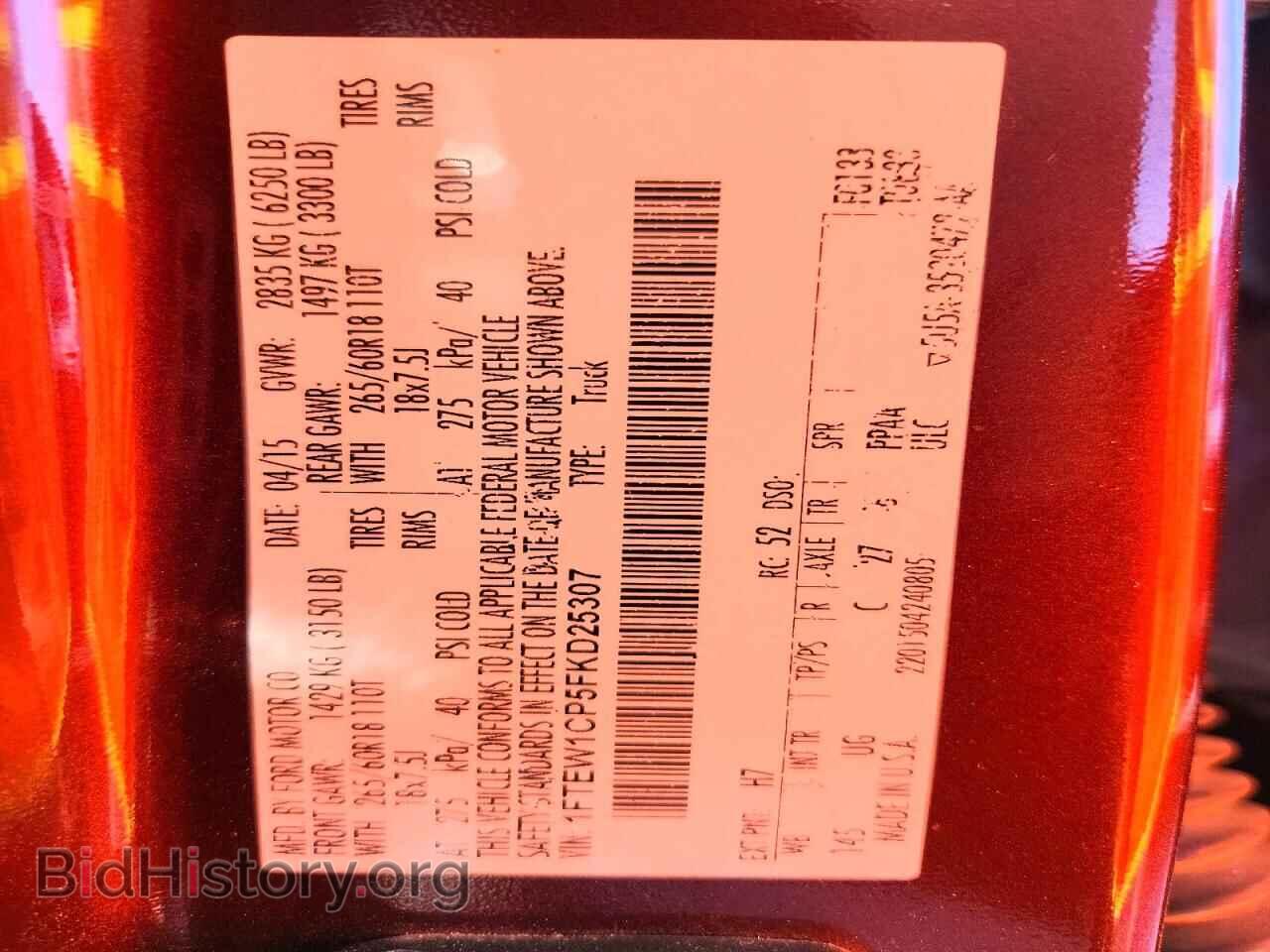 2015 FORD F150 - VIN: 1FTEW1CP5FKD25307 - Photo 13