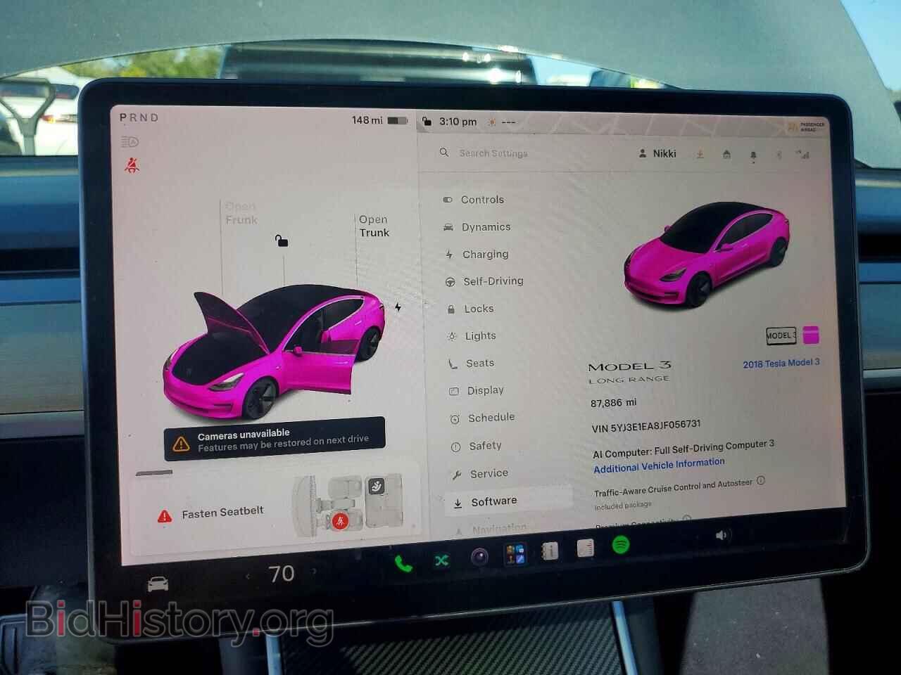 2018 TESLA MODEL 3 - VIN: 5YJ3E1EA8JF056731 - Photo 9