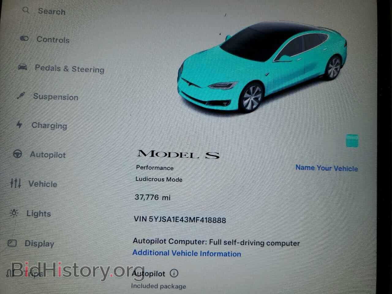 2021 TESLA MODEL S - VIN: 5YJSA1E43MF418888 - Photo 9