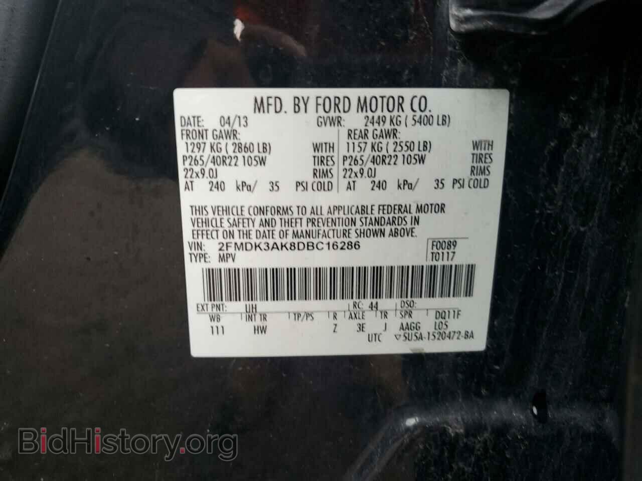 2013 FORD EDGE - VIN: 2FMDK3AK8DBC16286 - Photo 13