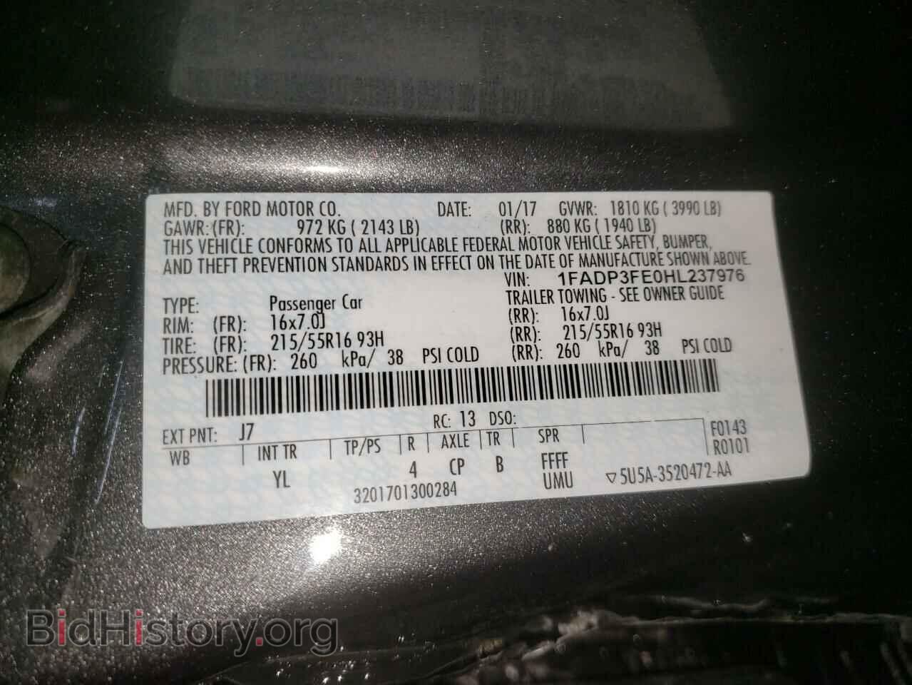 2017 FORD FOCUS - VIN: 1FADP3FE0HL237976 - Photo 12