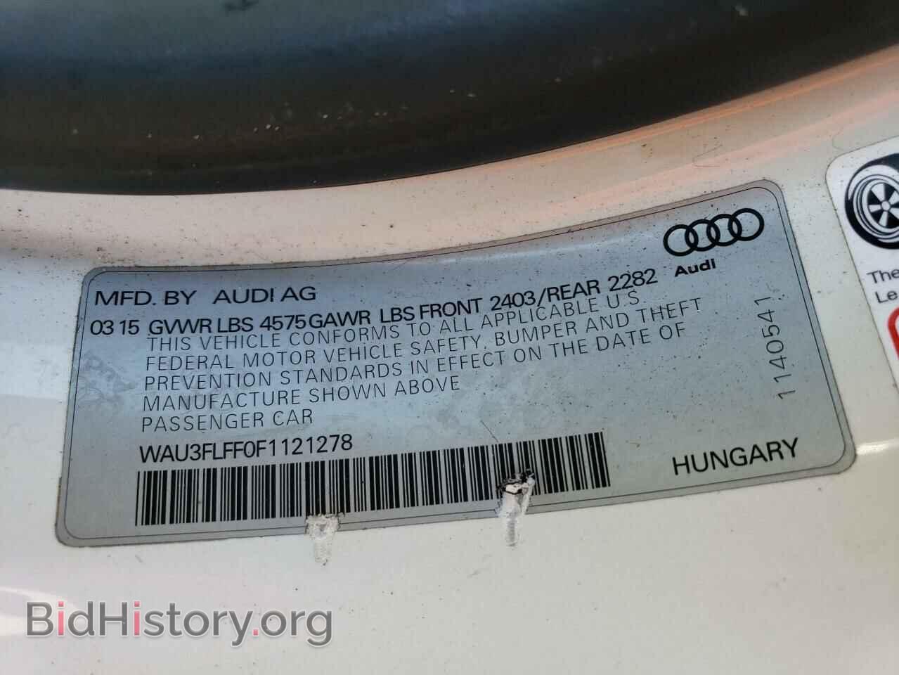 2015 AUDI A3 - VIN: WAU3FLFF0F1121278 - Фото 12