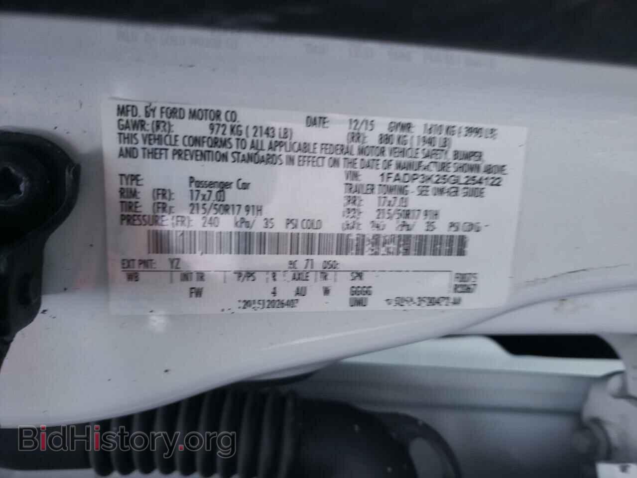 2016 FORD FOCUS - VIN: 1FADP3K25GL254122 - Photo 10