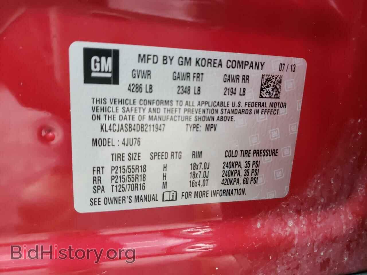 2013 BUICK ENCORE - VIN: KL4CJASB4DB211947 - Photo 10