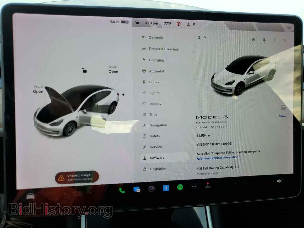 2019 TESLA MODEL 3 - VIN: 5YJ3E1EB2KF199751 - Фото 9