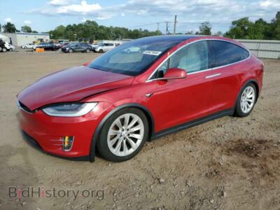 2020 Tesla MODEL X, красный — VIN 5YJXCAE28LF240098, Copart
