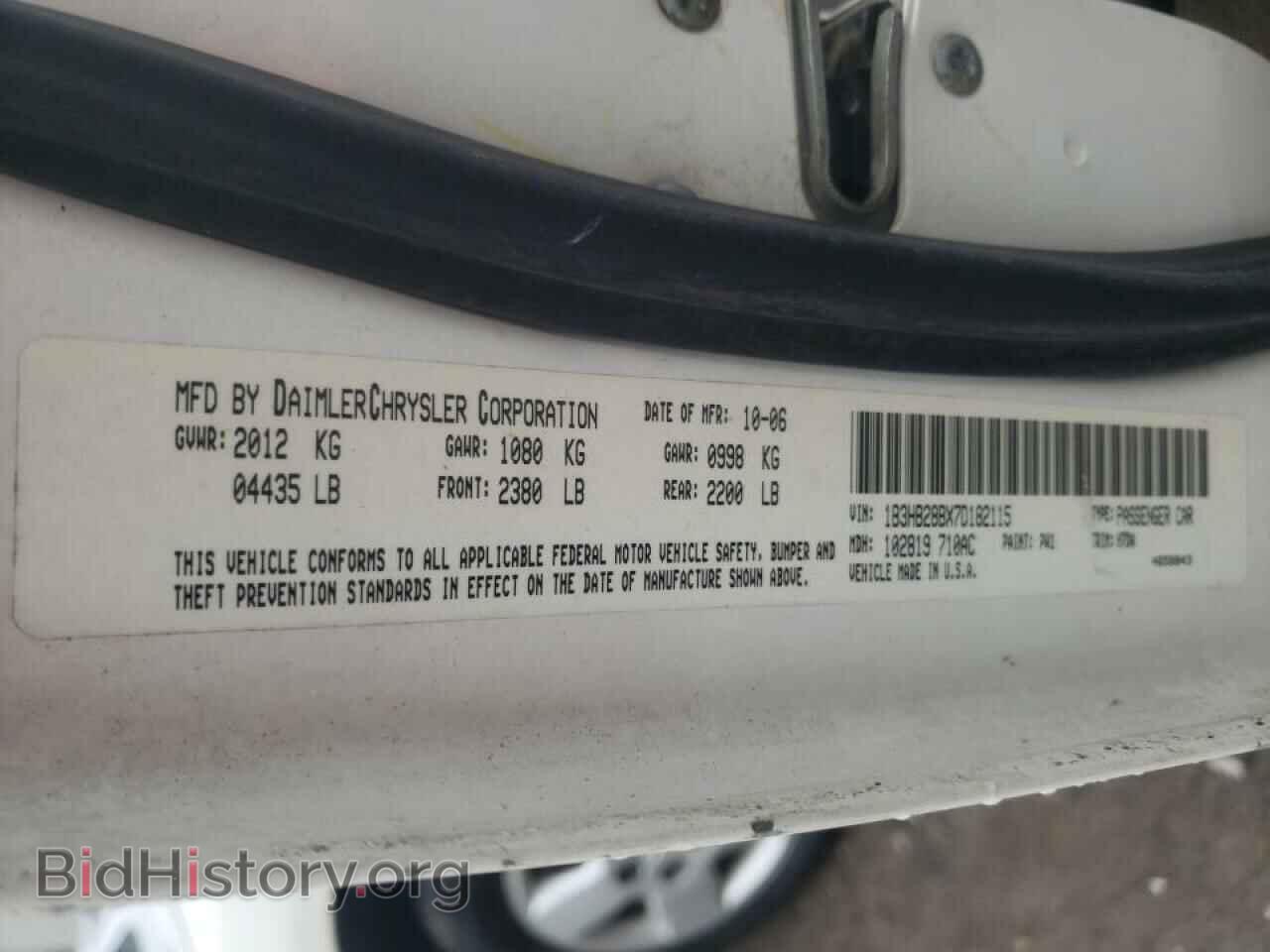 2007 DODGE CALIBER - VIN: 1B3HB28BX7D182115 - Photo 10