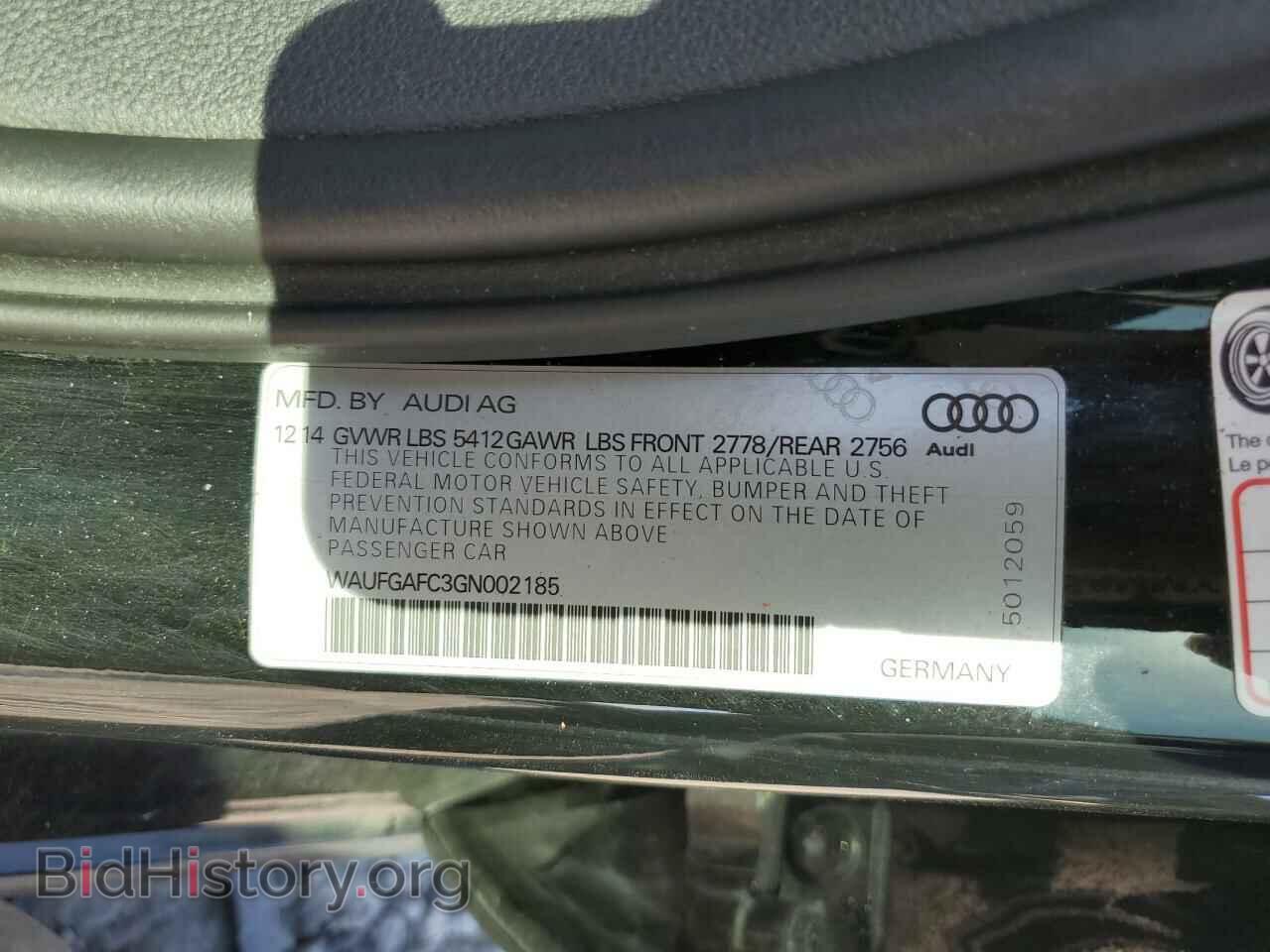 2016 AUDI A6 - VIN: WAUFGAFC3GN002185 - Фото 12
