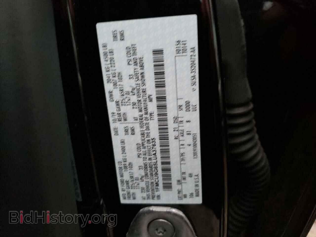 2020 FORD ESCAPE - VIN: 1FMCU9G65LUA37635 - Photo 10