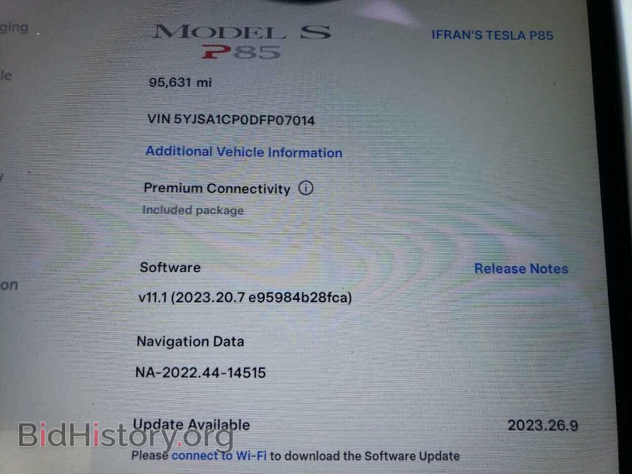 2013 TESLA MODEL S - VIN: 5YJSA1CP0DFP07014 - Фото 9