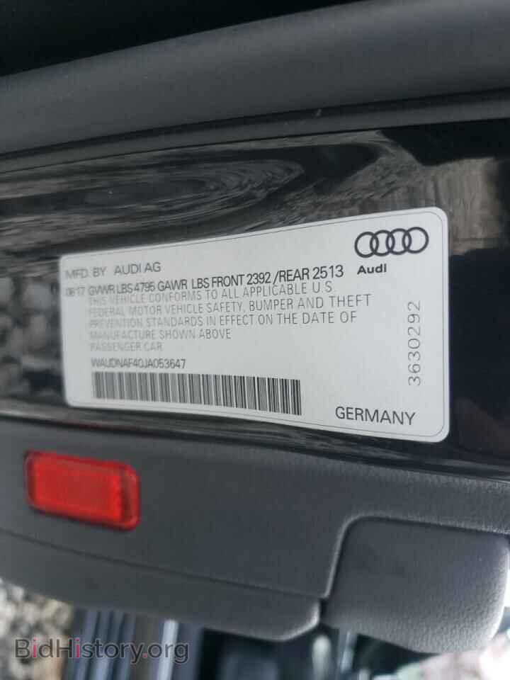 2018 AUDI A4 - VIN: WAUDNAF40JA053647 - Фото 10