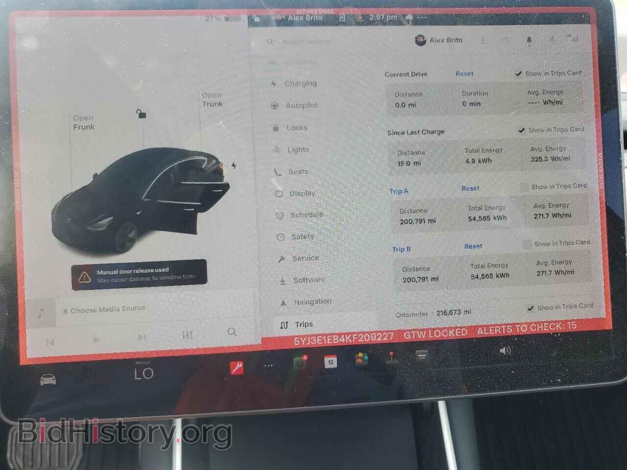 2019 TESLA MODEL 3 - VIN: 5YJ3E1EB4KF209227 - Фото 9