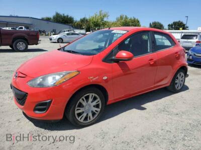 2014 Mazda 2 Sport, красный — VIN JM1DE1KZ7E0187295, Copart