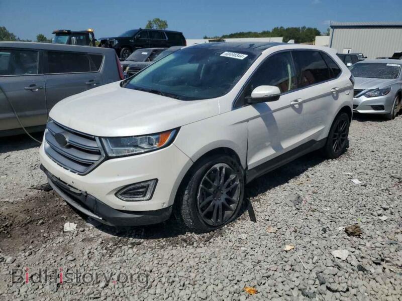 2016 Ford EDGE Titanium (VIN 2FMPK4K84GBC56228) — photo 1 of 13, Copart, damage: front end