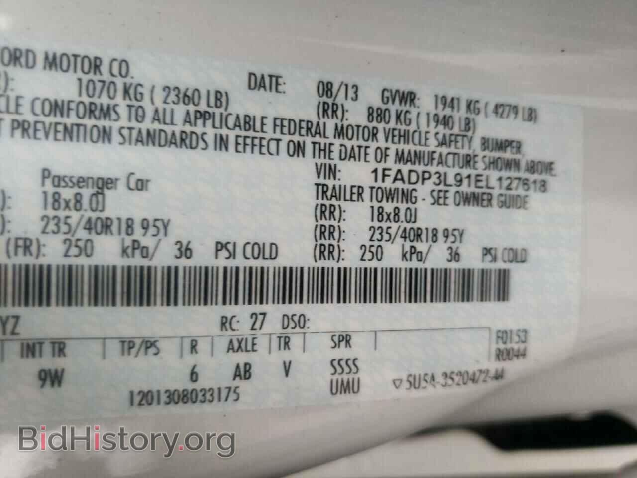 2014 FORD FOCUS - VIN: 1FADP3L91EL127618 - Фото 10