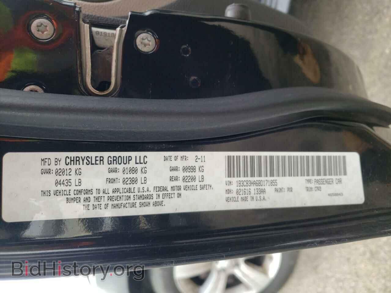 2011 DODGE CALIBER - VIN: 1B3CB3HA6BD171855 - Фото 10