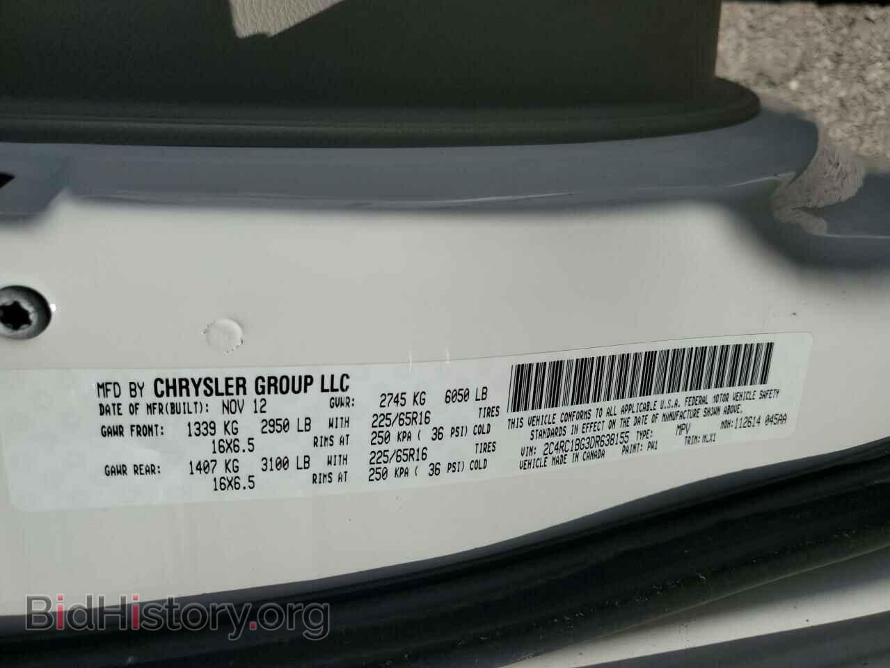 2013 CHRYSLER MINIVAN - VIN: 2C4RC1BG3DR638155 - Photo 13