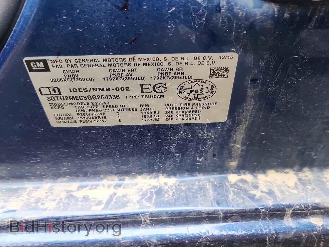 2016 GMC SIERRA - VIN: 3GTU2MEC8GG264336 - Photo 12