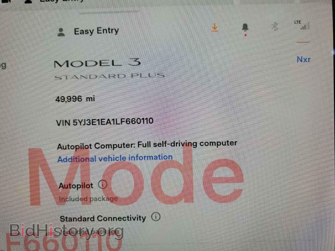 2020 TESLA MODEL 3 - VIN: 5YJ3E1EA1LF660110 - Фото 9