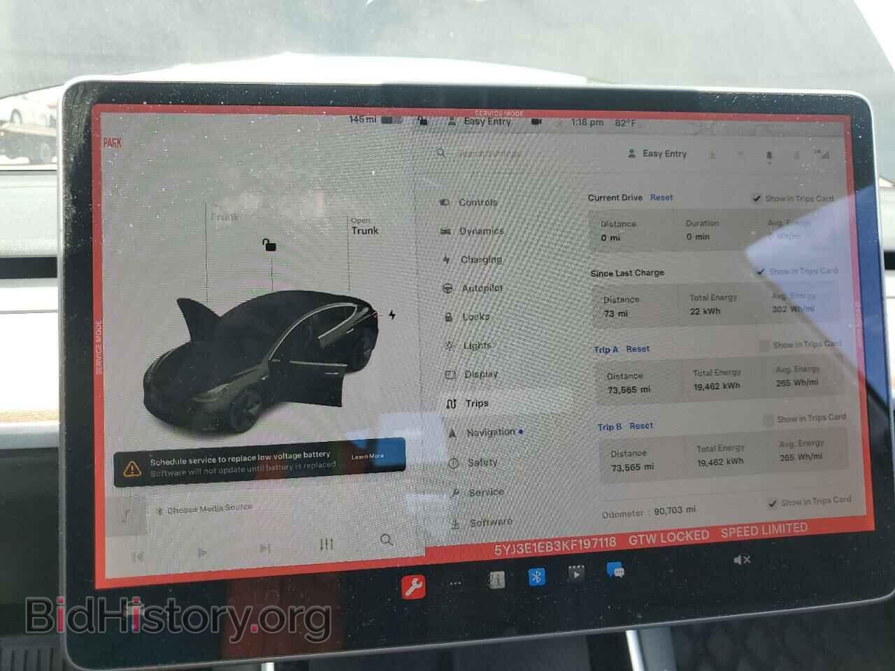 2019 TESLA MODEL 3 - VIN: 5YJ3E1EB3KF197118 - Фото 9