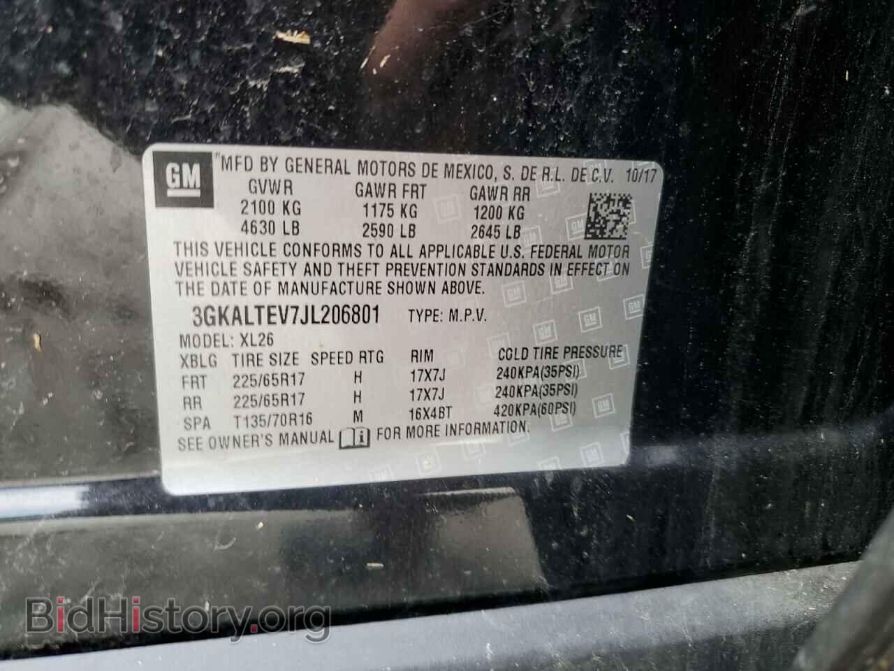 2018 GMC TERRAIN - VIN: 3GKALTEV7JL206801 - Фото 14