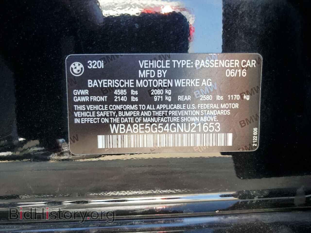 2016 BMW 3 SERIES - VIN: WBA8E5G54GNU21653 - Фото 13