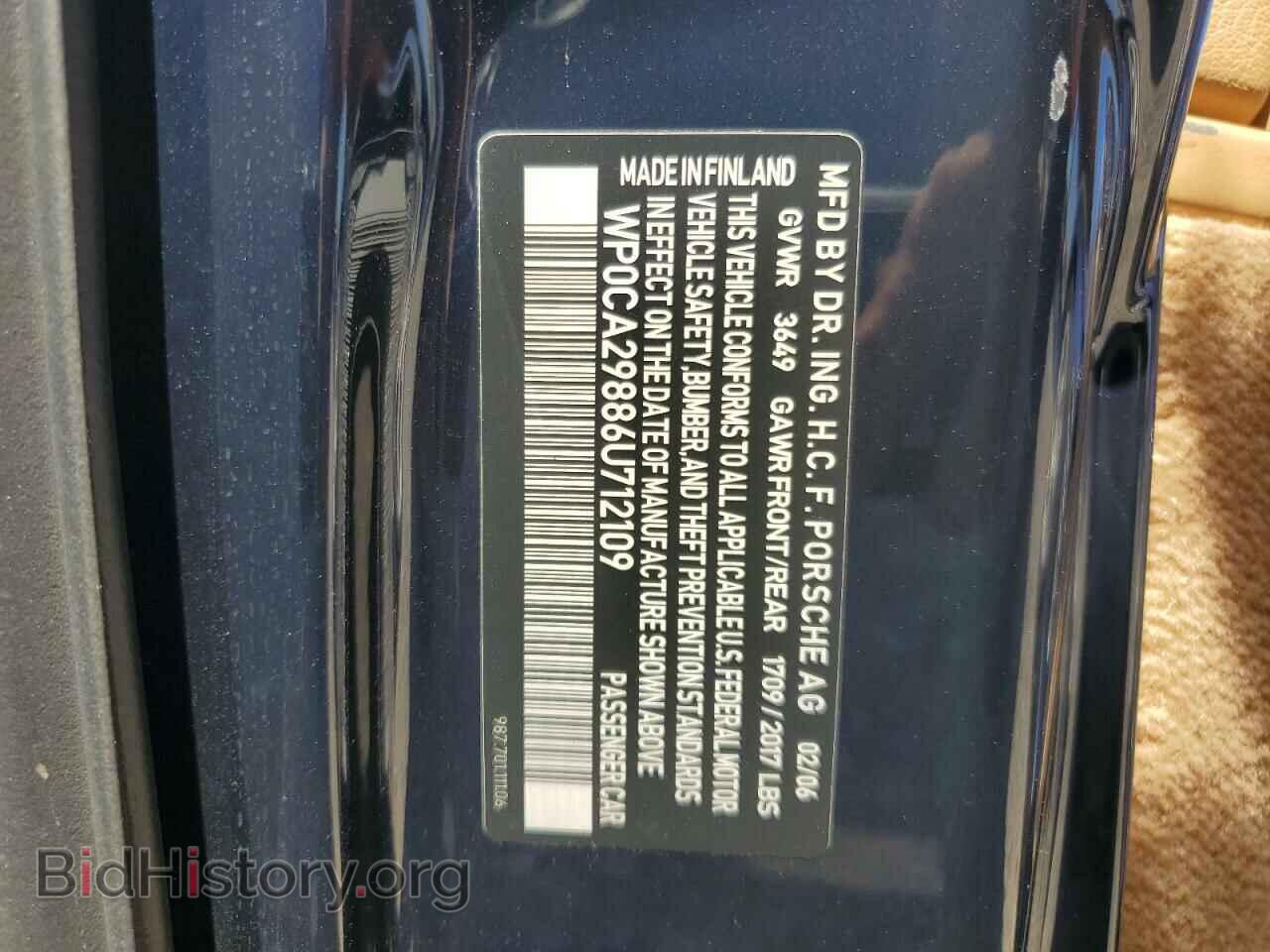 2006 PORSCHE BOXSTER - VIN: WP0CA29886U712109 - Фото 13