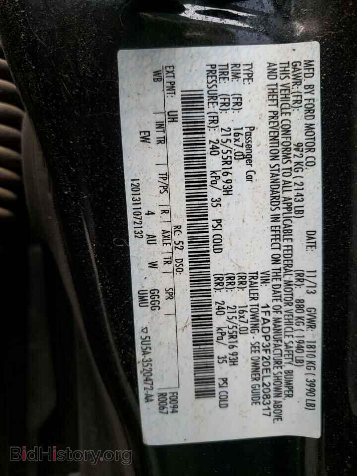 2014 FORD FOCUS - VIN: 1FADP3F20EL208317 - Photo 10