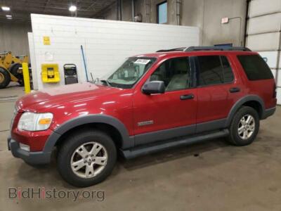 2006 Ford EXPLORER XLT, красный — VIN 1FMEU73E66UB51402, Copart