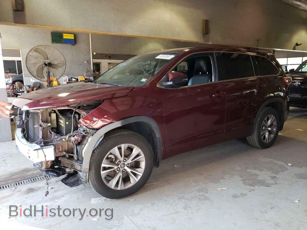 Photo 5TDBKRFH7GS321609 - TOYOTA HIGHLANDER 2016