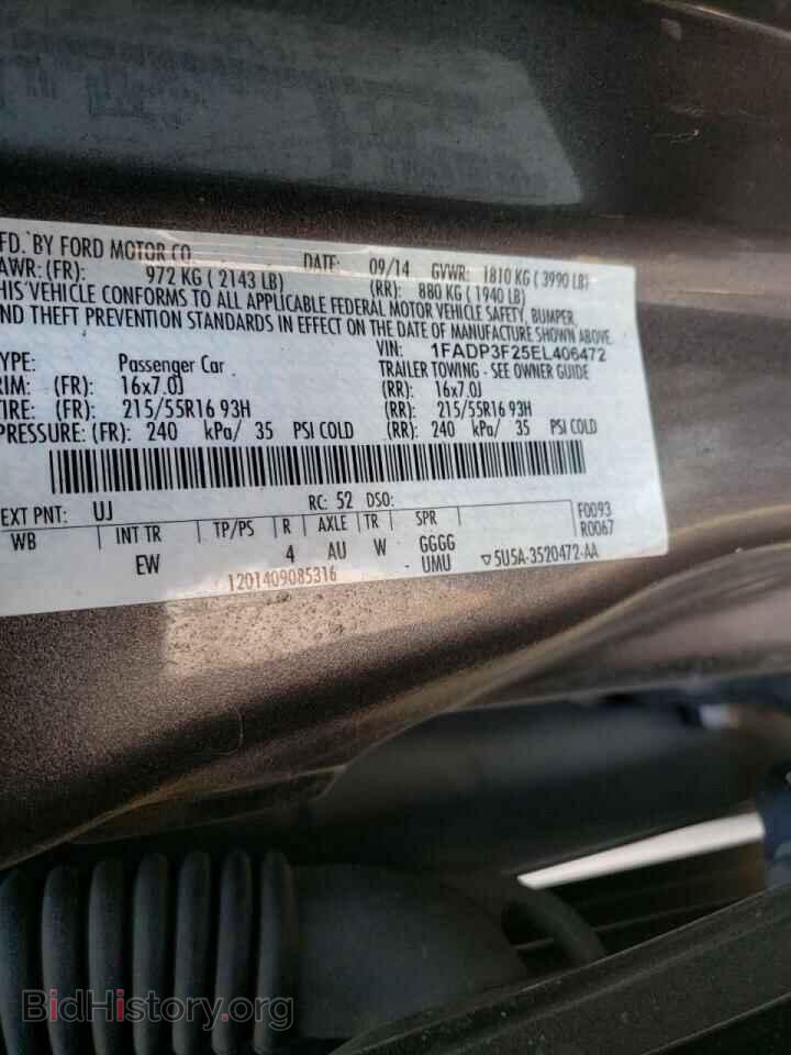 2014 FORD FOCUS - VIN: 1FADP3F25EL406472 - Photo 10