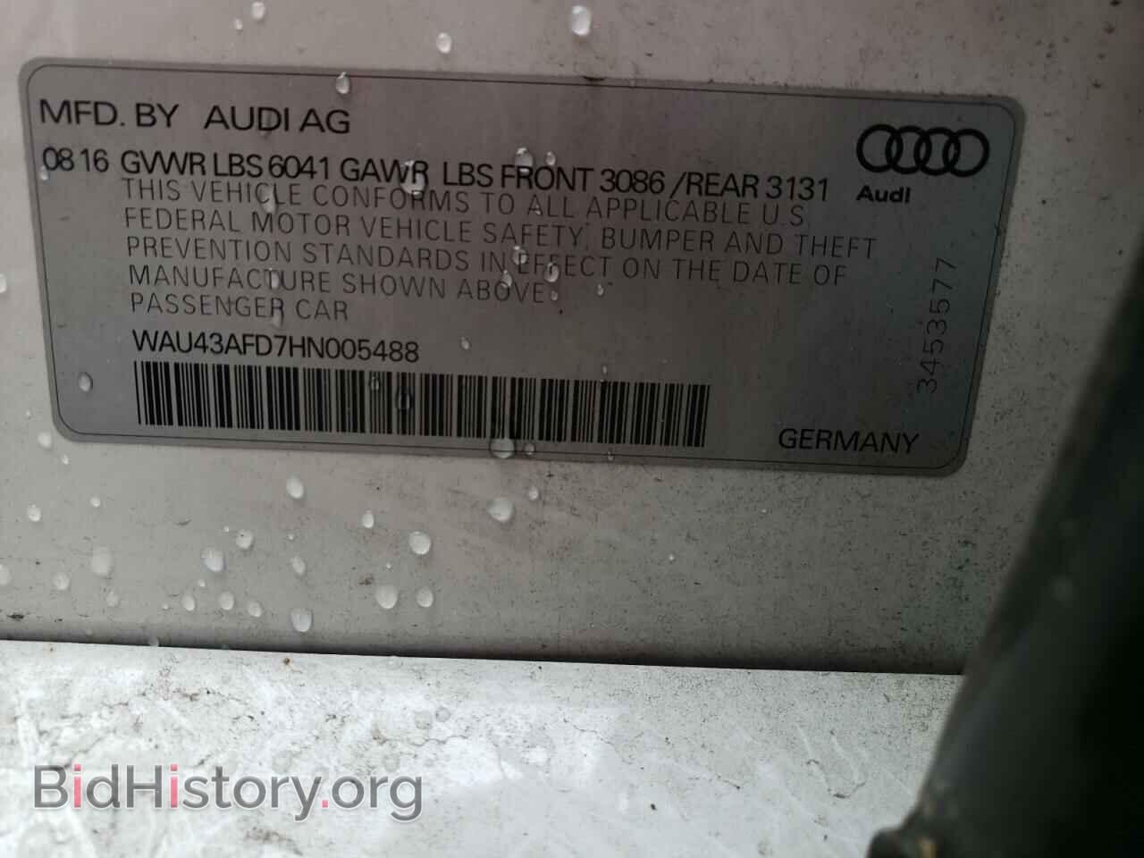 2017 AUDI A8 - VIN: WAU43AFD7HN005488 - Фото 10