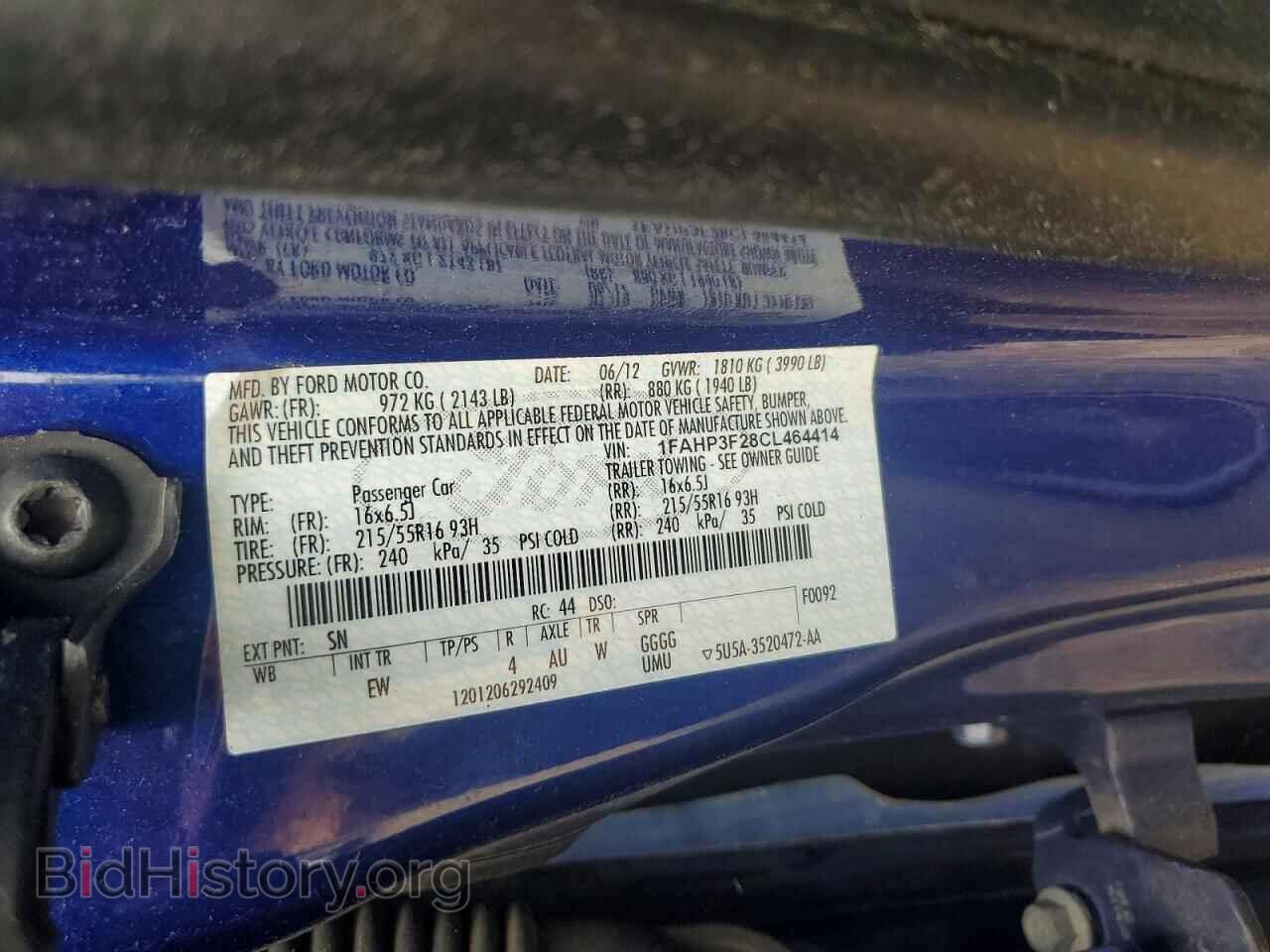2012 FORD FOCUS - VIN: 1FAHP3F28CL464414 - Photo 12