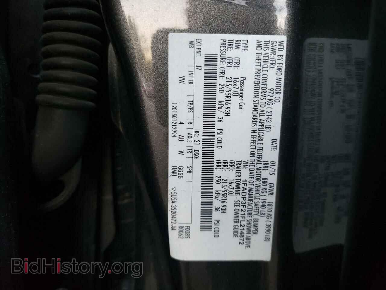 2015 FORD FOCUS - VIN: 1FADP3F21FL214872 - Photo 12