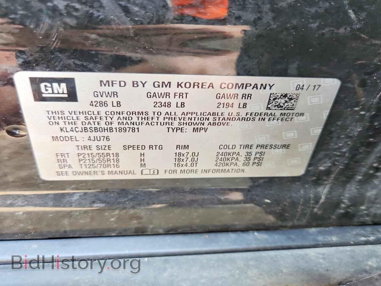 2017 BUICK ENCORE - VIN: KL4CJBSB0HB189781 - Photo 13
