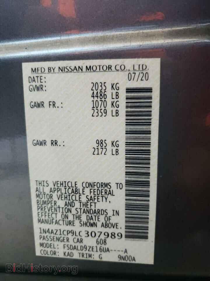 2020 NISSAN LEAF - VIN: 1N4AZ1CP9LC307989 - Фото 10