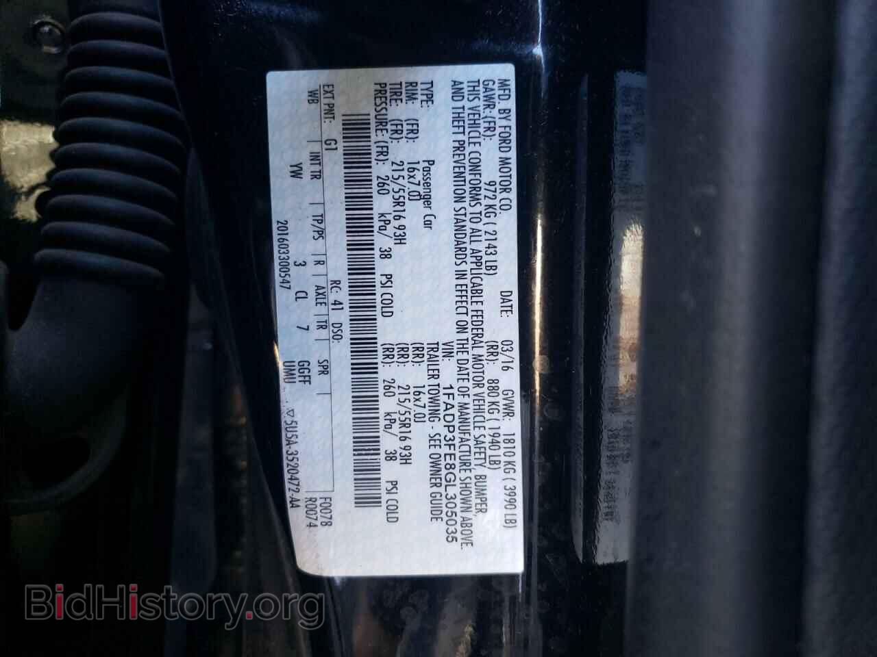 2016 FORD FOCUS - VIN: 1FADP3FE8GL305035 - Фото 12