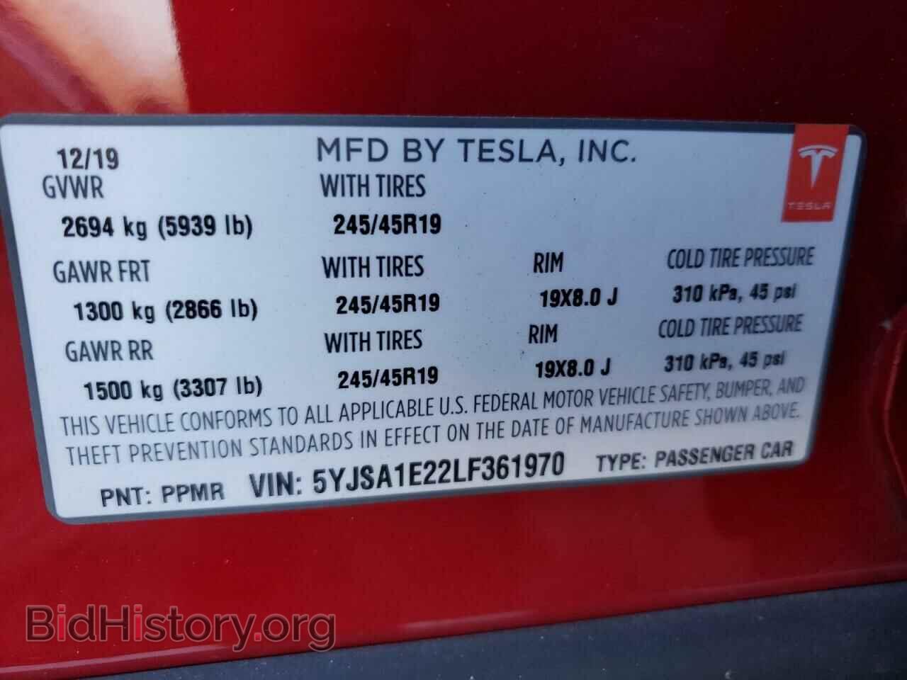 2020 TESLA MODEL S - VIN: 5YJSA1E22LF361970 - Photo 12