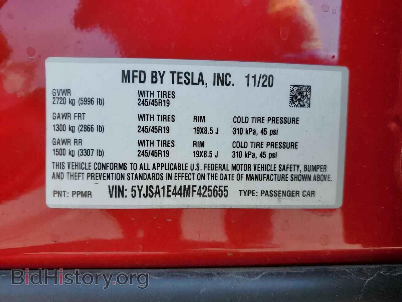 2021 TESLA MODEL S - VIN: 5YJSA1E44MF425655 - Photo 12