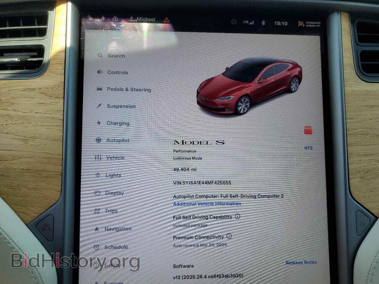 2021 TESLA MODEL S - VIN: 5YJSA1E44MF425655 - Photo 9